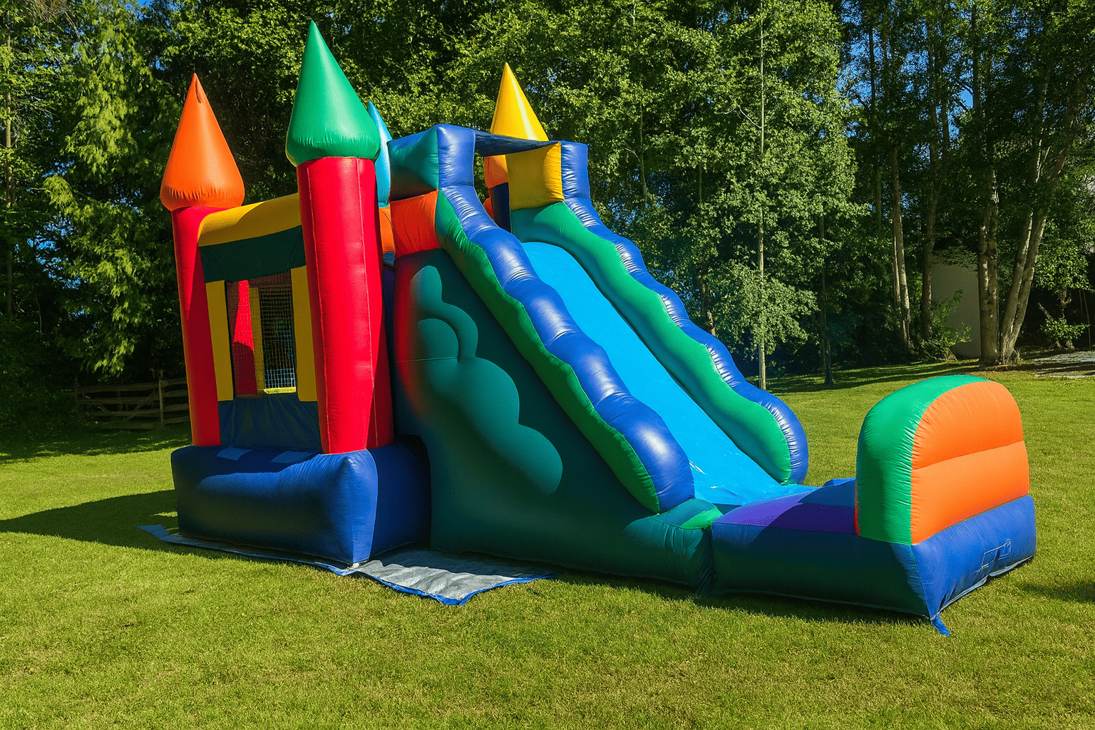 Castle with external slide